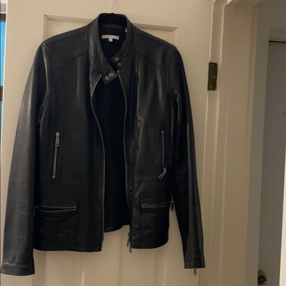 Vince leather jacket sz M